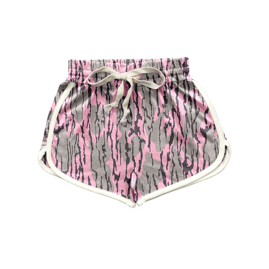SS0403 Adult Women Pink Bottomland Camouflage Summer Shorts Preorder
