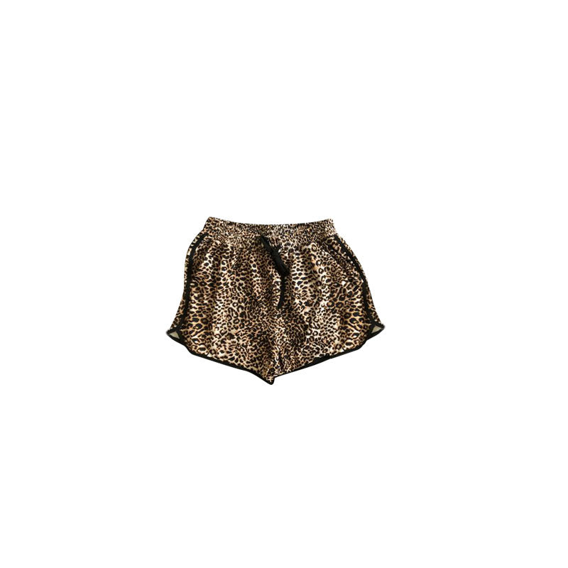 Adult Women's Summer Leopard Print High Waist Shorts Trendy plus Size Wide Leg Pants for plus Size Women