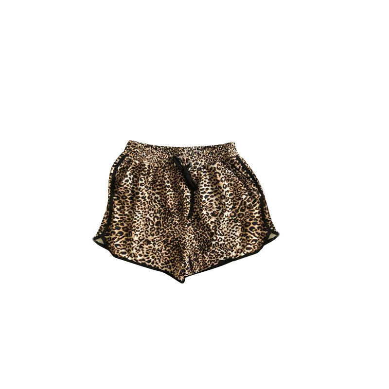 Adult Women's Summer Leopard Print High Waist Shorts Trendy plus Size Wide Leg Pants for plus Size Women