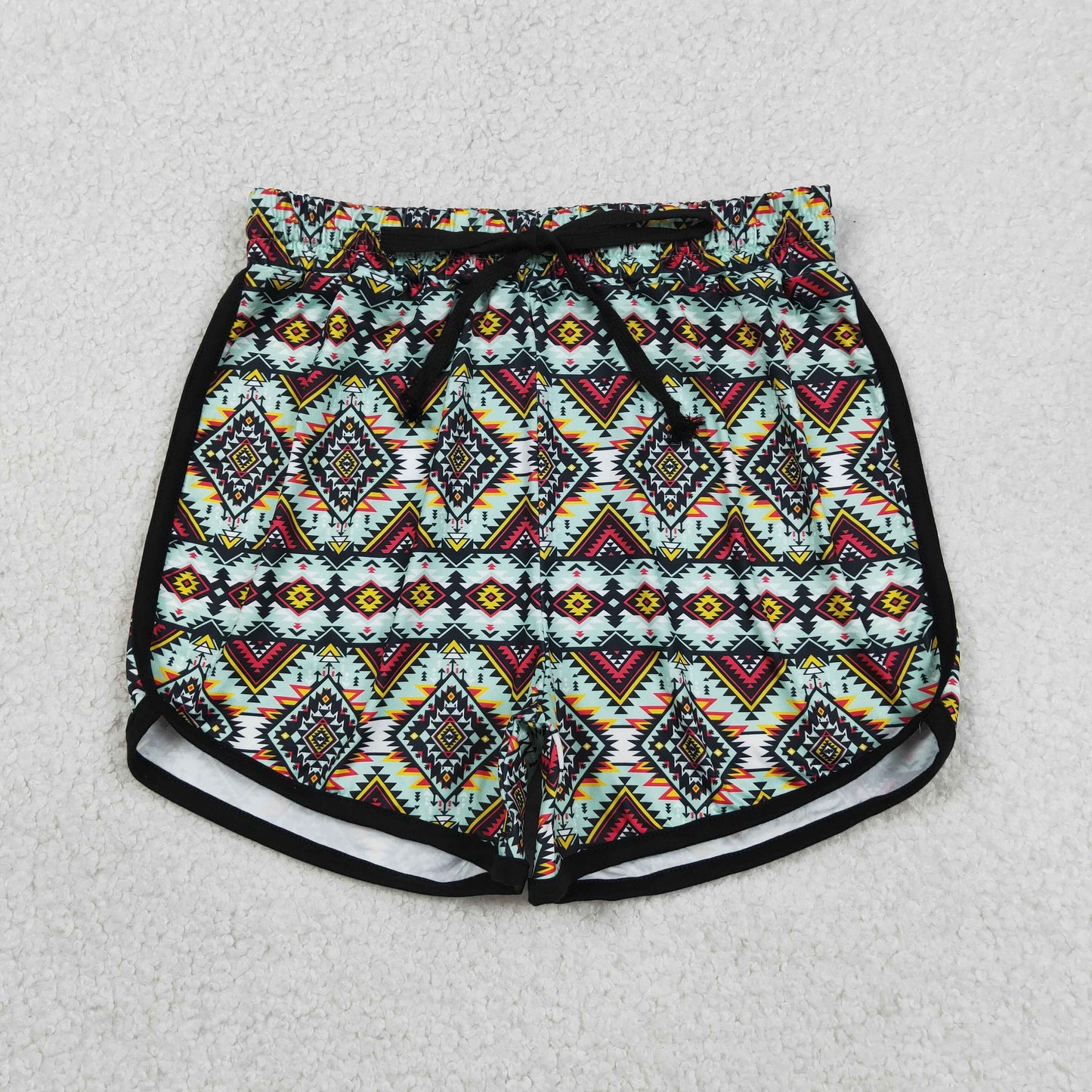 SS0452 RTS NO MOQ （In stock）Aztec western adult women summer shorts