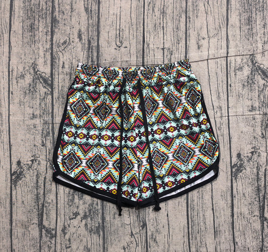 3.27 SS0452 Sample No Moq Adult Women Western Aztec Summer Shorts Bottom Preorder