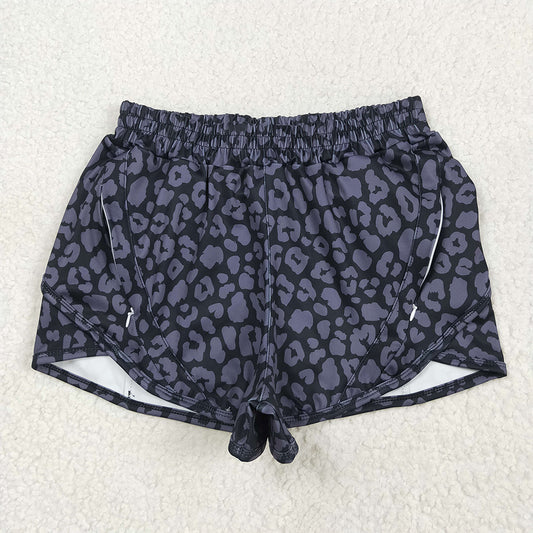 5.01 SS0471RTS NO MOQ Adult Women's Summer Shorts Black leopard adult women summer shorts