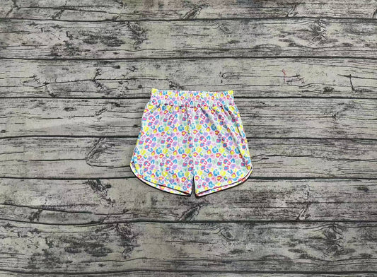 SS0475 Sample 10days Arrived RTS Colorful leopard elastic waist kids girls summer shorts