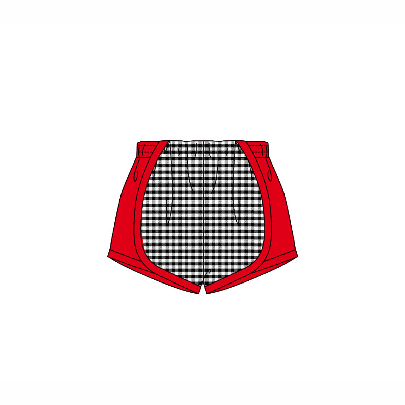 pre order Kids Girls Pink Plaid Summer Shorts White Checkered Children's Clothing for Girls