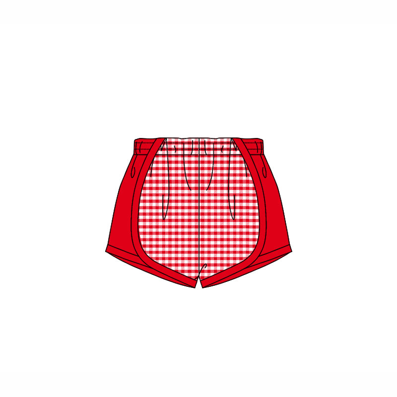pre order Kids Girls Pink Plaid Summer Shorts White Checkered Children's Clothing for Girls