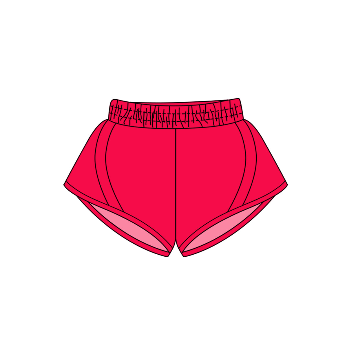 SS0498  Pre order  Baby Girls Red Yoga Shorts Bottoms
