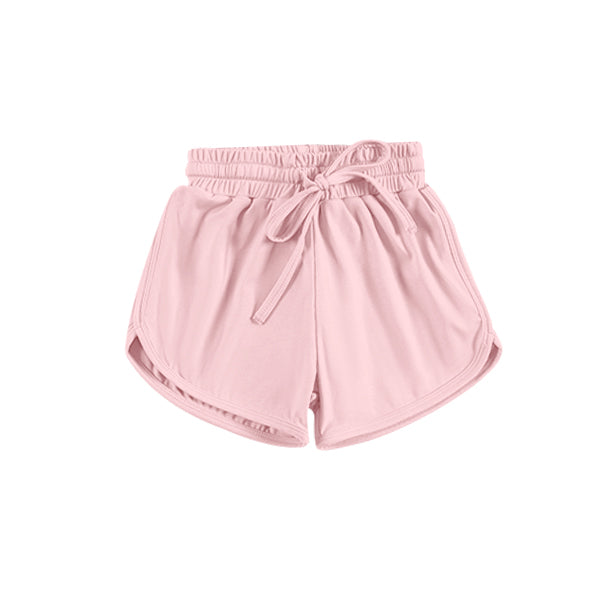 pre order Kids Girls Green Elastic Waist Active Wear Yoga Shorts - Comfortable Flexible Fitness Training Sportswear