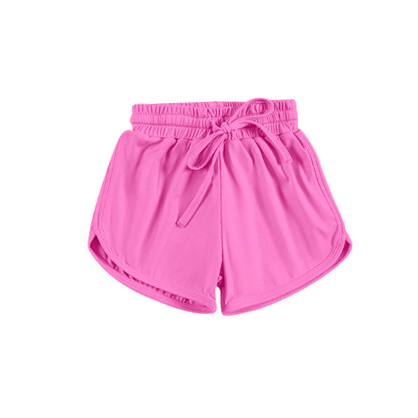 pre order Kids Girls Green Elastic Waist Active Wear Yoga Shorts - Comfortable Flexible Fitness Training Sportswear