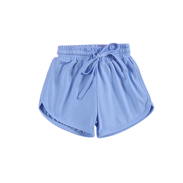 pre order Kids Girls Green Elastic Waist Active Wear Yoga Shorts - Comfortable Flexible Fitness Training Sportswear