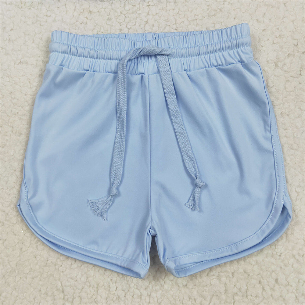 7.23  SS0505RTS NO MOQ Baby Girls Summer Yoga Shorts Baby Girls Lavender Belt Yoga Shorts Bottoms