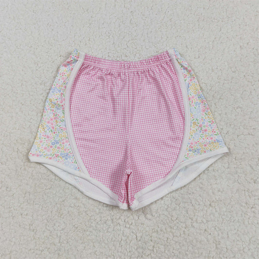 7.15 SS0518RTS NO MOQ Baby Girls Shorts Baby Girls Pink Floral Shorts Bottoms