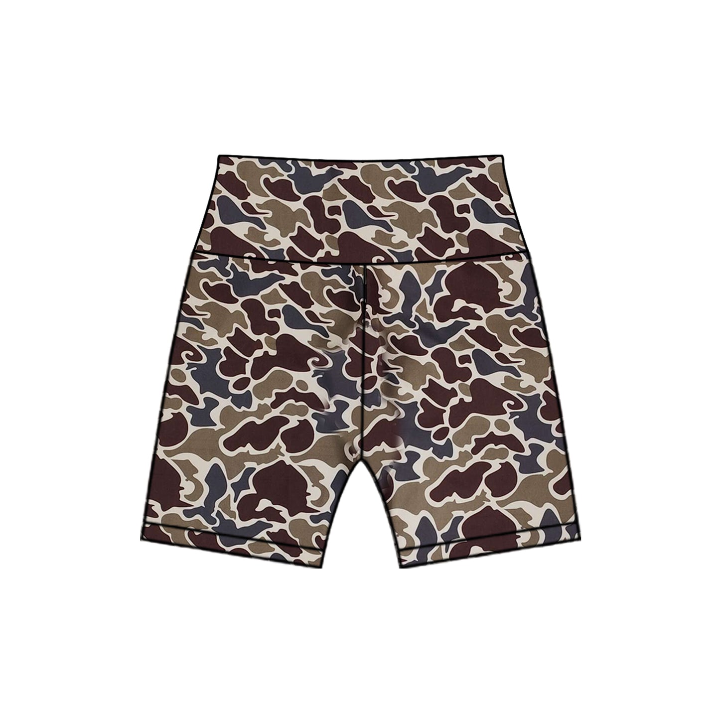 5.15 SS0542 Pre order Baby Girls Dark Brown Camo Biking Shorts Bottoms