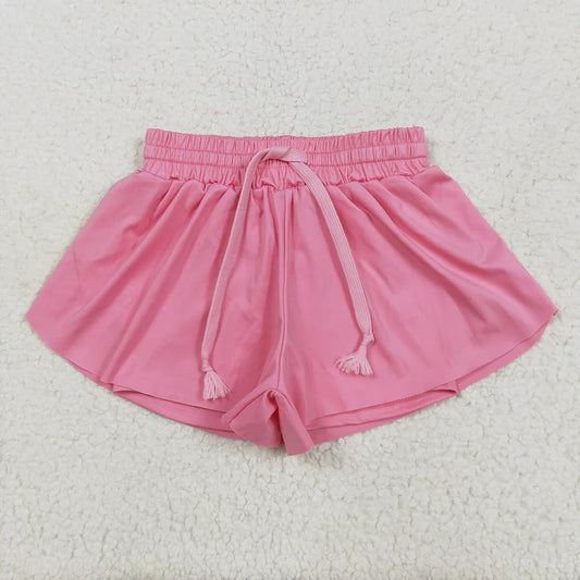 USA Warehouse (IN STOCK) SS0546 Baby Kids Girls Pink Yoga Shorts Bottoms
