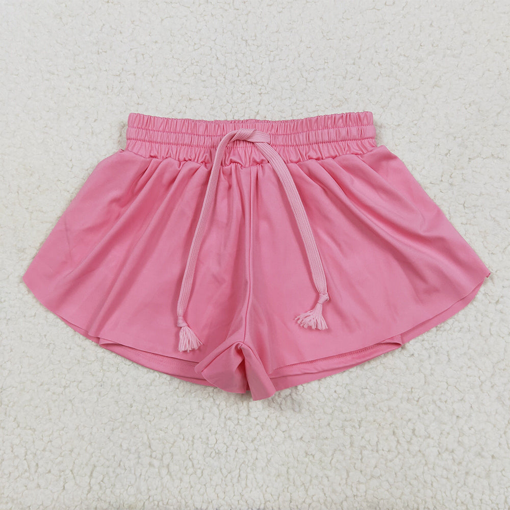 USA Shop (in stock) SS0546 Baby Girls Summer Yoga Shorts Baby Girls Pink Skort Shorts Bottoms