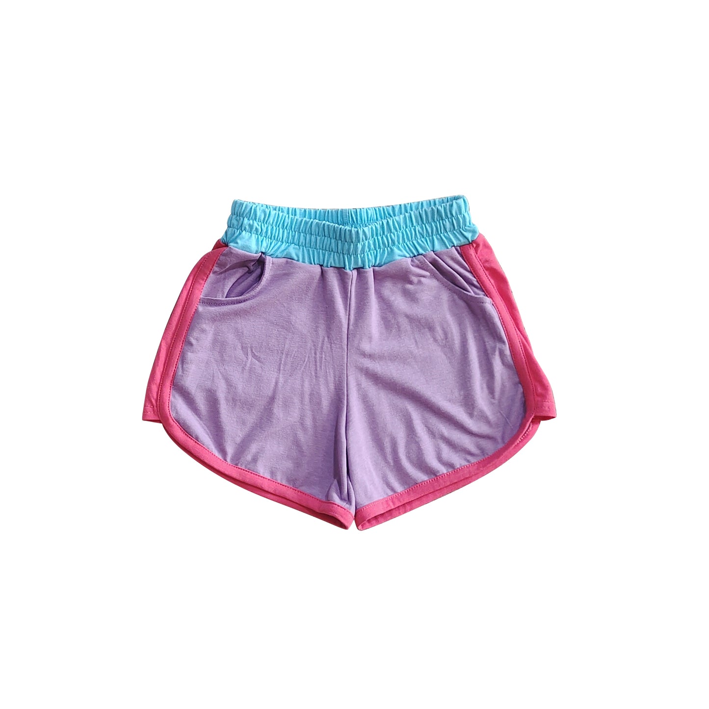 4.12 pre order Baby Girls Pink Sleeveless Yoga Tank Top Purple Yoga Shorts Set