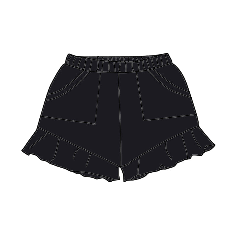 8.26 Pre order baby girl clothes cotton black summer shorts
