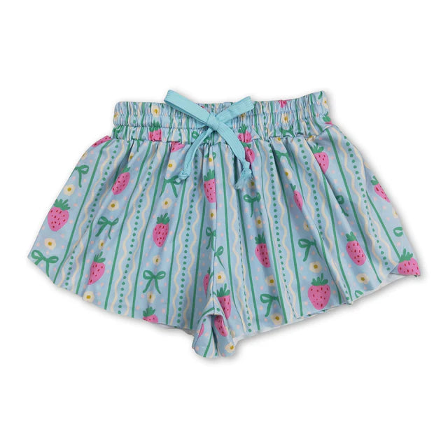 RTS Sibling Baby Girls Colorful Bows Leopard Skorts Ruffle Summer Shorts Bottoms