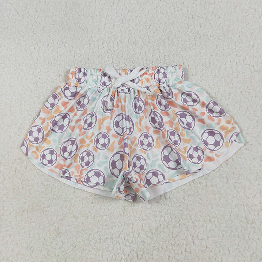SS0582RTS NO MOQ Baby Girls Summer Shorts Colorful leopard soccer baby girls summer shorts