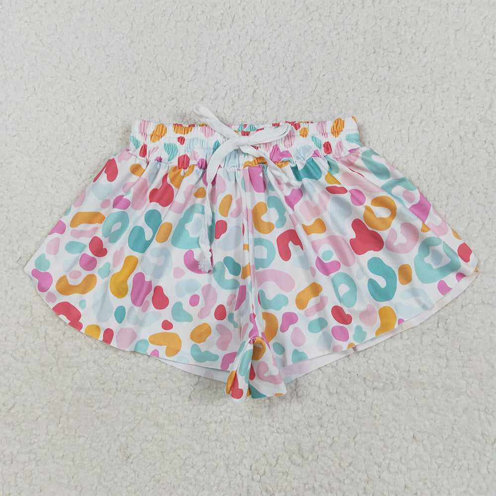 USA Shop (in stock) SS0592 RTS NO MOQ Baby Girls Summer Shorts Baby Girls Pink Blue Leopard Summer Shorts Bottoms