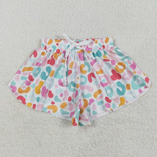 USA Shop (in stock) SS0592 RTS NO MOQ Baby Girls Summer Shorts Baby Girls Pink Blue Leopard Summer Shorts Bottoms