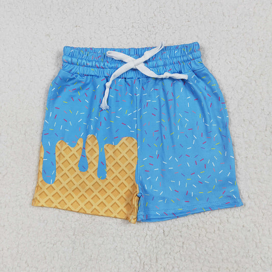 USA Shop (in stock)SS0619 Baby Girls Summer Shorts Baby Girls Blue Ice Cream Drip Summer Shorts Bottoms