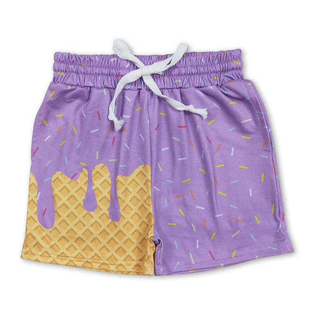 RTS Sibling Baby Boys Ice Cream Drip Sprinkles Stars Summer Shorts Bottoms