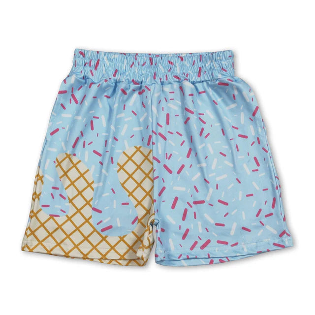 RTS Sibling Baby Boys Ice Cream Drip Sprinkles Stars Summer Shorts Bottoms