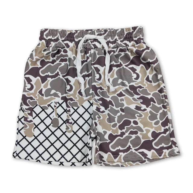 RTS Sibling Baby Boys Camo Drip Pockets Southern Hunting Shorts Bottom