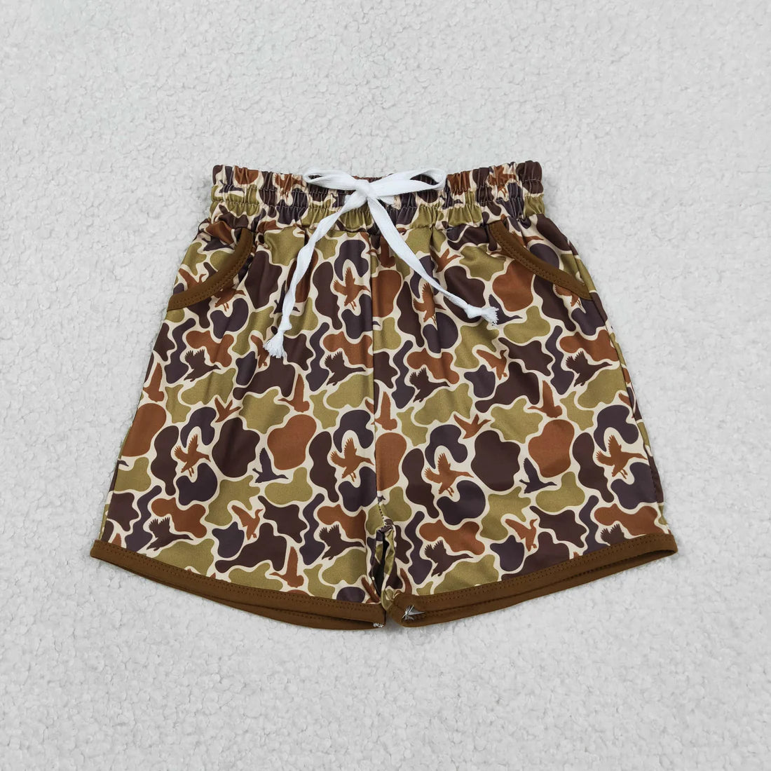 3.18 RTS Sibling Baby Boys Southern Camo Ducks Hunting Pockets Shorts Bottom