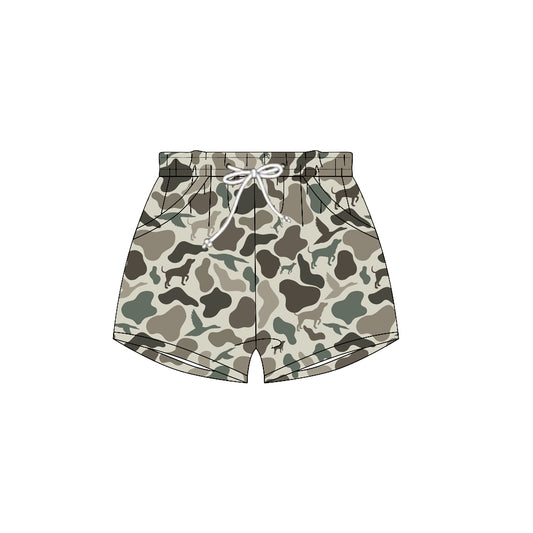 10.21 SS0692 Pre order No Moq Baby Boys Dog Ducks Camo Pockets Shorts Bottoms