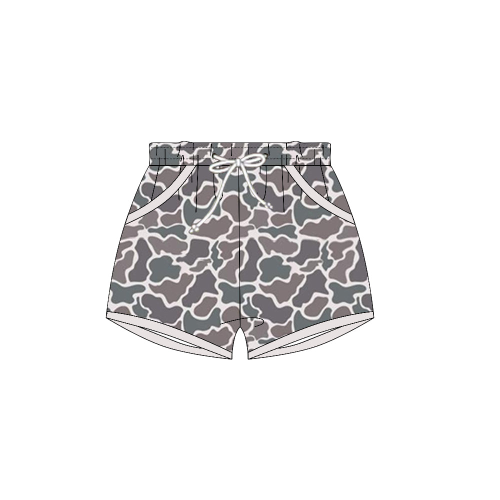 10.21 SS0693 Pre order No Moq Baby Boys Dark Grey Camo Pockets Shorts Bottoms