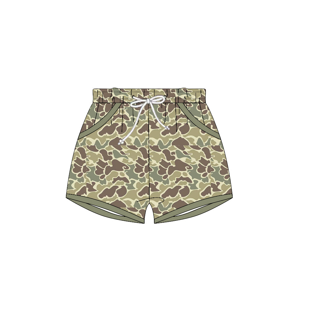 10.21 SS0695 Pre order No Moq Baby Boys Khaki Camo Pockets Shorts Bottoms