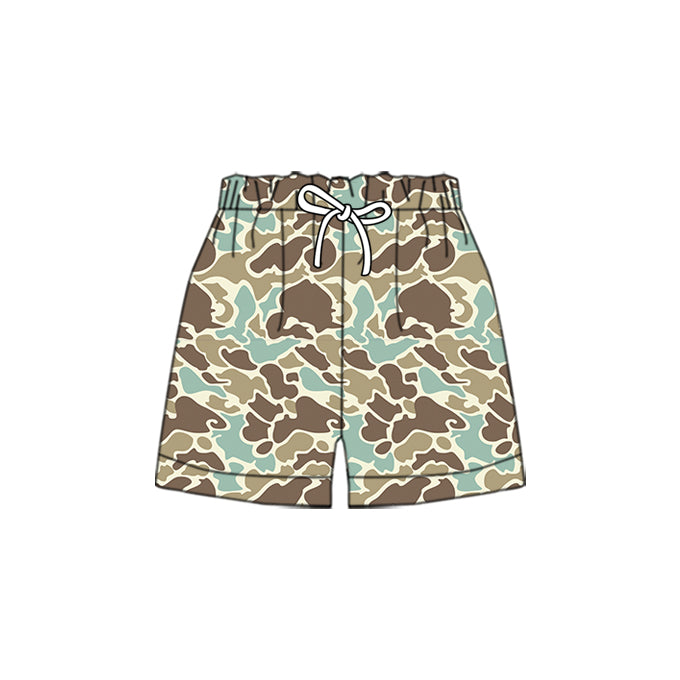 10.23 (Pre Order) No moq SS0697 PRE-ORDER Baby Boys Green Camo Southern Shorts Bottom