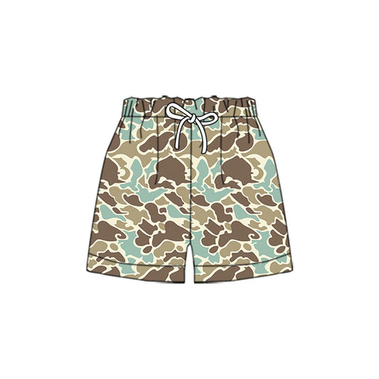 10.23 (Pre Order) No moq SS0697 PRE-ORDER Baby Boys Green Camo Southern Shorts Bottom