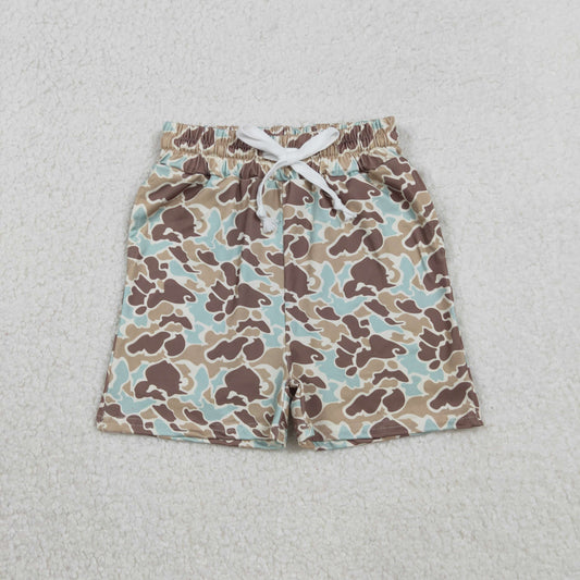 11.21 RTS NO MOQ （In stock）SS0697 Baby Boys Southern Green Camo Pockets Shorts Bottom