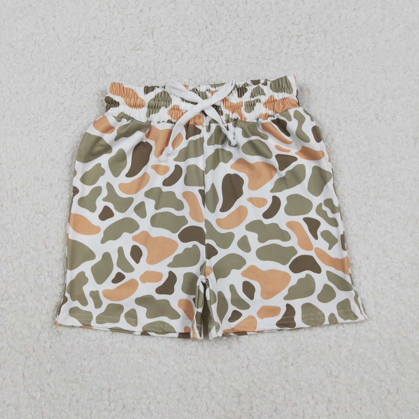 11.12 RTS NO MOQ （In stock）SS0698 Baby Boys Summer Shorts Baby Boys Green Orange Camo Southern Shorts Bottom