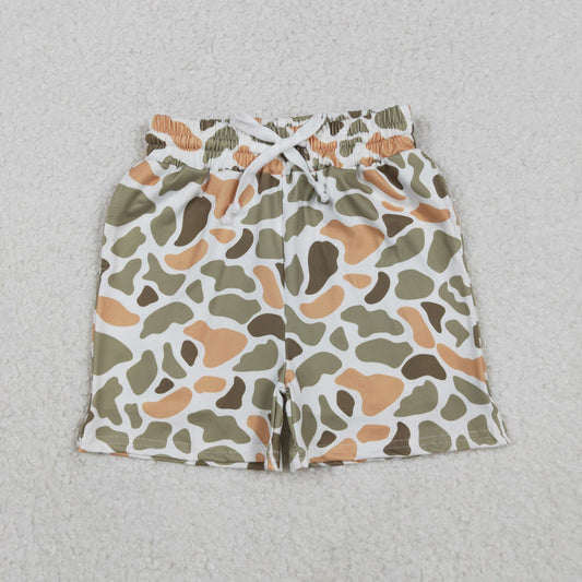 11.12 RTS NO MOQ （In stock）SS0698 Baby Boys Summer Shorts Baby Boys Green Orange Camo Southern Shorts Bottom