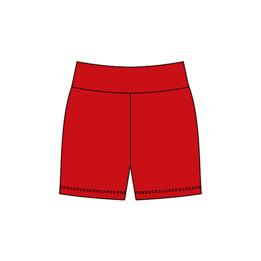 10.30 SS0720 Pre order No Moq Yoga fabric Baby Girls Red Yoga Shorts Bottom