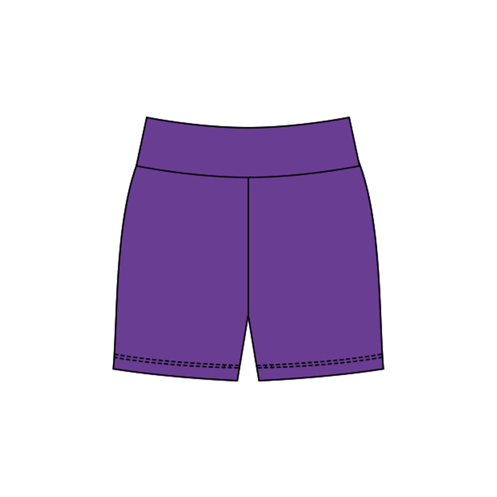 10.30 SS0721 Pre order No Moq Yoga fabric Baby Girls Purple Yoga Shorts Bottom