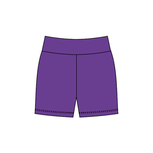 10.30 SS0721 Pre order No Moq Yoga fabric Baby Girls Purple Yoga Shorts Bottom