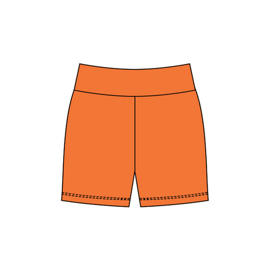 10.30 SS0724 Pre order No Moq Yoga fabric Baby Girls Orange Yoga Shorts Bottom