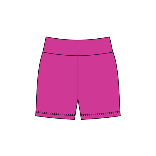 10.30 SS0728 Pre order No Moq Yoga fabric Baby Girls Hot Pink Yoga Shorts Bottom
