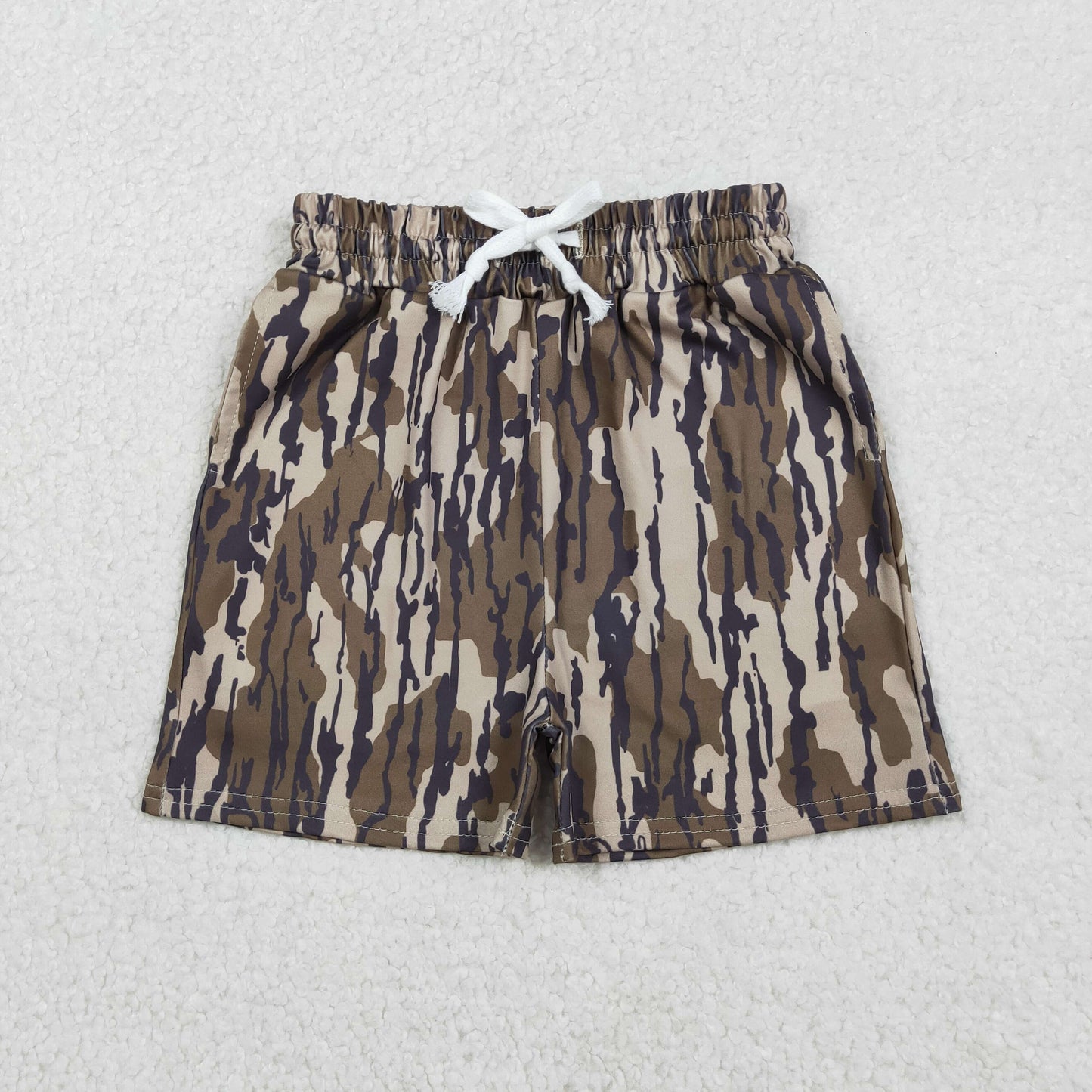 11.19 RTS NO MOQ （In stock）SS0731 Baby Boys Summer Shorts Baby Boys Southern Olive Camo Pockets Shorts Bottom