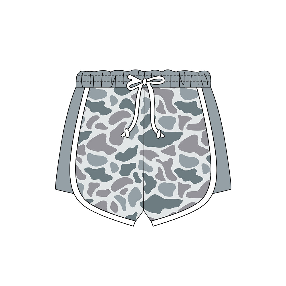 11.6 SS0740 Pre order No Moq Baby Girls Light Grey Camo Southern Shorts Bottom