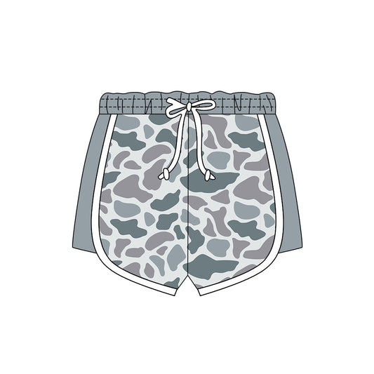 11.6 SS0740 Pre order No Moq Baby Girls Light Grey Camo Southern Shorts Bottom