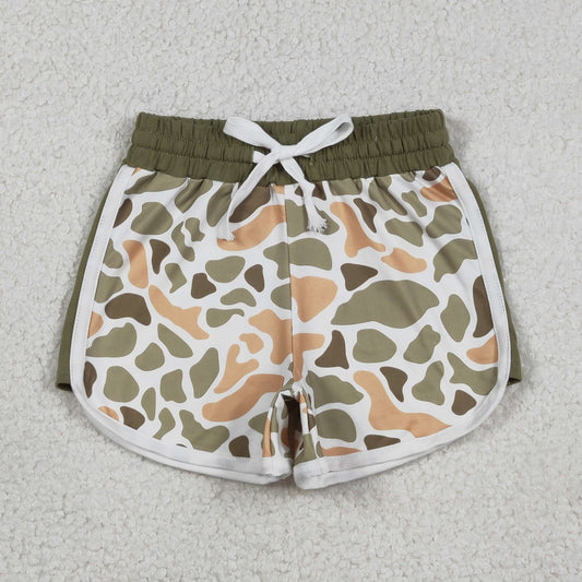 12.22 RTS NO MOQ （In stock）SS0744 Baby Girls Summer Shorts Baby Girls Southern Orange Camo Shorts Bottom