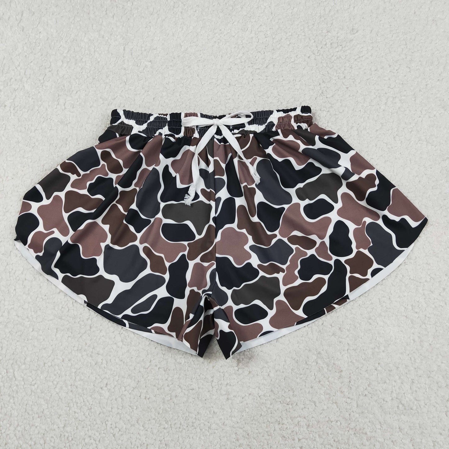 SS0768 RTS NO MOQ （In stock）Brown camo adult women summer active shorts