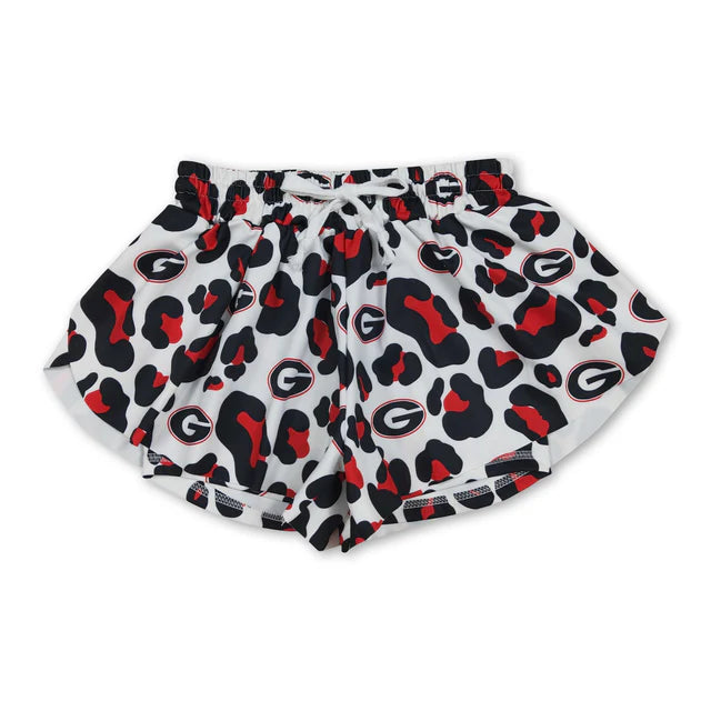 RTS Sibling Baby Girls Leopard Go Team Yoga Active Butterfly Shorts Bottom