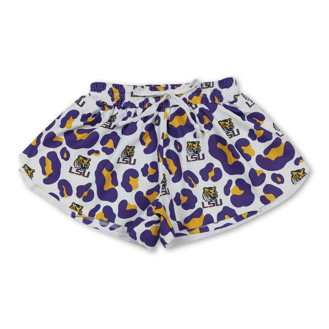 RTS Sibling Baby Girls Leopard Go Team Yoga Active Butterfly Shorts Bottom