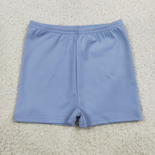 RTS NO MOQ （In stock）SS0831 Baby Girls Blue Yoga Active Shorts Bottom